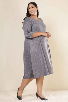 Plus Size Grey Melange SnugWeave™ Dress