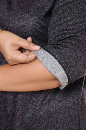 Plus Size Charcoal Grey SnugWeave™ Dress