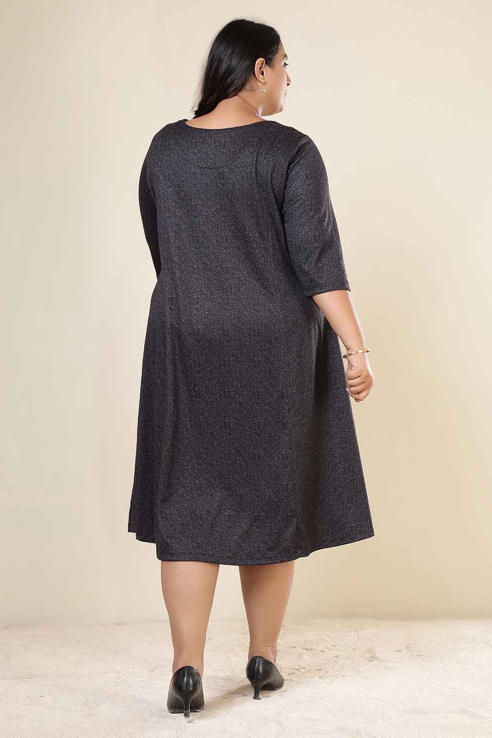Plus Size Charcoal Grey SnugWeave™ Dress