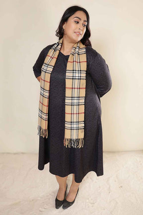 Plus Size Charcoal Grey SnugWeave™ Dress