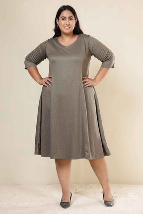 Plus Size Olive Green SnugWeave™ Dress