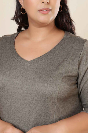 Plus Size Olive Green SnugWeave™ Dress