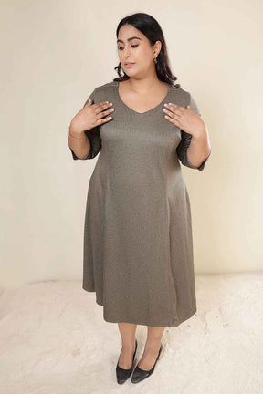 Plus Size Olive Green SnugWeave™ Dress