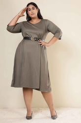 Plus Size Olive Green SnugWeave™ Dress