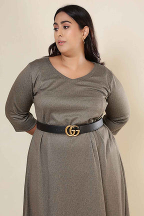 Plus Size Olive Green SnugWeave™ Dress