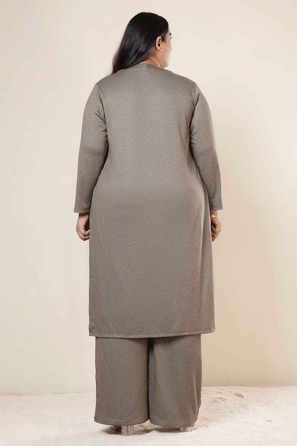 Plus Size Olive Green SnugWeave™ Kurta Coord Set