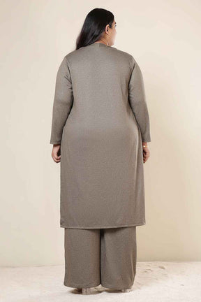 Plus Size Olive Green SnugWeave™ Kurta Coord Set