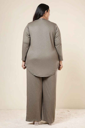 Plus Size Olive Green SnugWeave™ Winter Top Coord Set