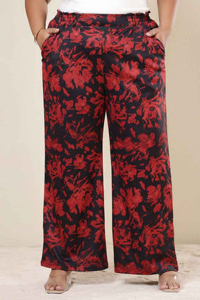 Plus Size Red Floral Kurta SnugWeave™ Coord Set