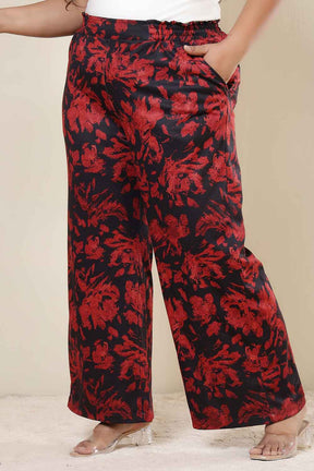 Plus Size Red Floral Top SnugWeave™ Coord Set