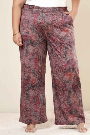 Plus Size Maroon Paisley SnugWeave™ Top Coord Set