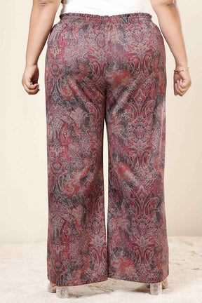 Plus Size Maroon Paisley SnugWeave™ Top Coord Set