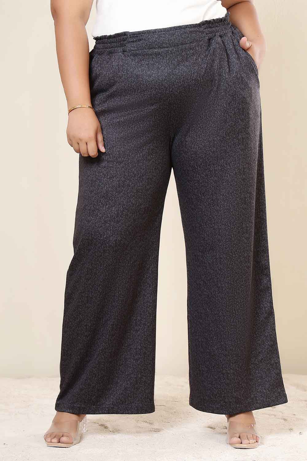 Plus Size Charcoal Grey SnugWeave™ Kurta Coord Set