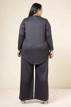 Plus Size Charcoal Grey SnugWeave™ Top Coord Set