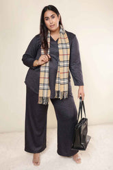 Plus Size Charcoal Grey SnugWeave™ Top Coord Set
