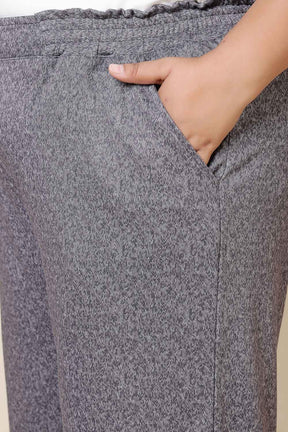 Plus Size Grey Melange SnugWeave™ Winter Top Coord Set