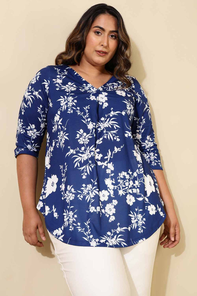 plus size yellow floral top