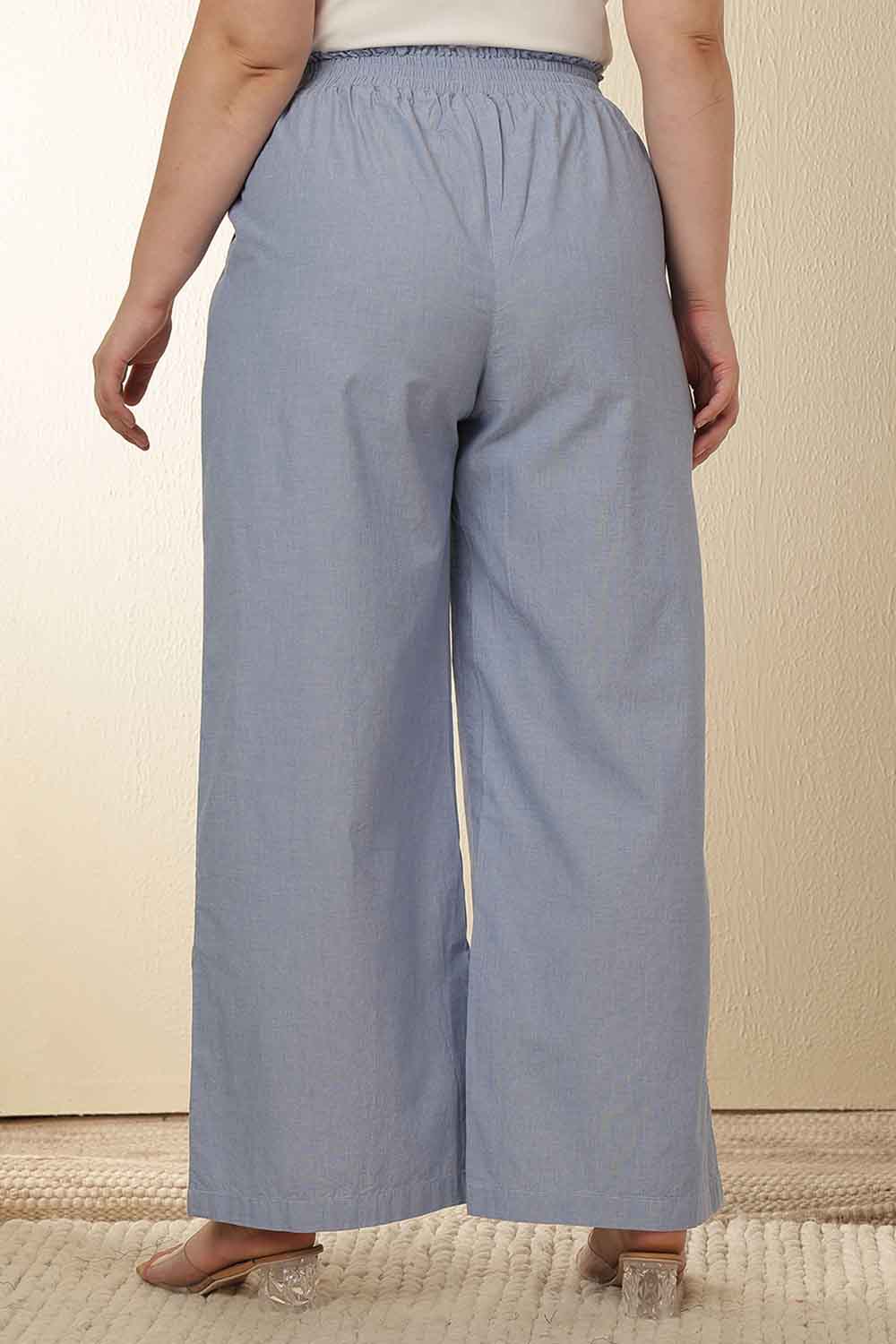 Plus Size Light Blue Shirt  Coord Set