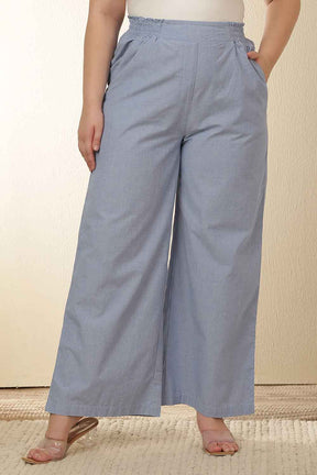 Plus Size Light Blue Shirt  Coord Set