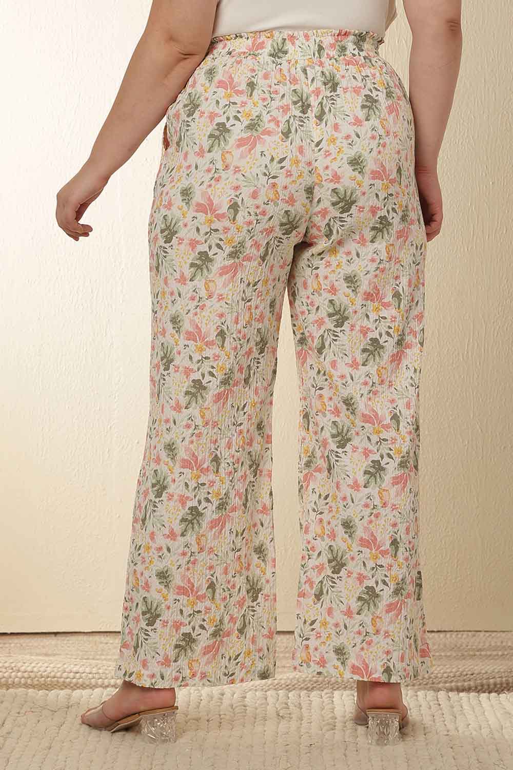 Plus Size Floral Print Shirt Coord Set