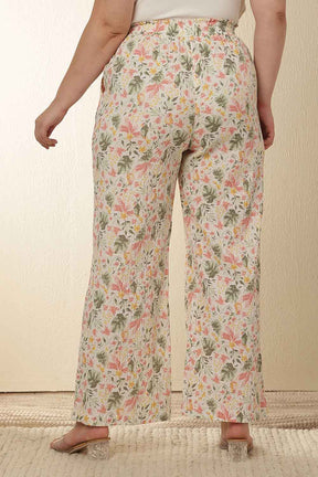Plus Size Floral Print Shirt Coord Set