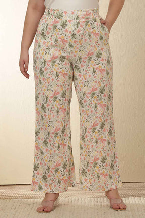 Plus Size Floral Print Shirt Coord Set
