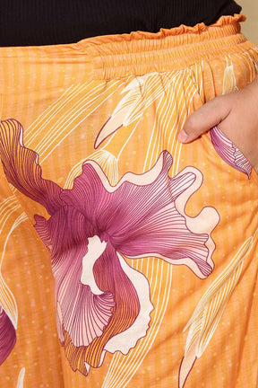 Plus Size Pink Yellow Floral Co-ord Set