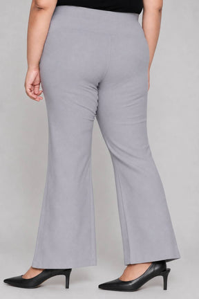 Plus Size English Grey Tummy Shaper Flare Pants