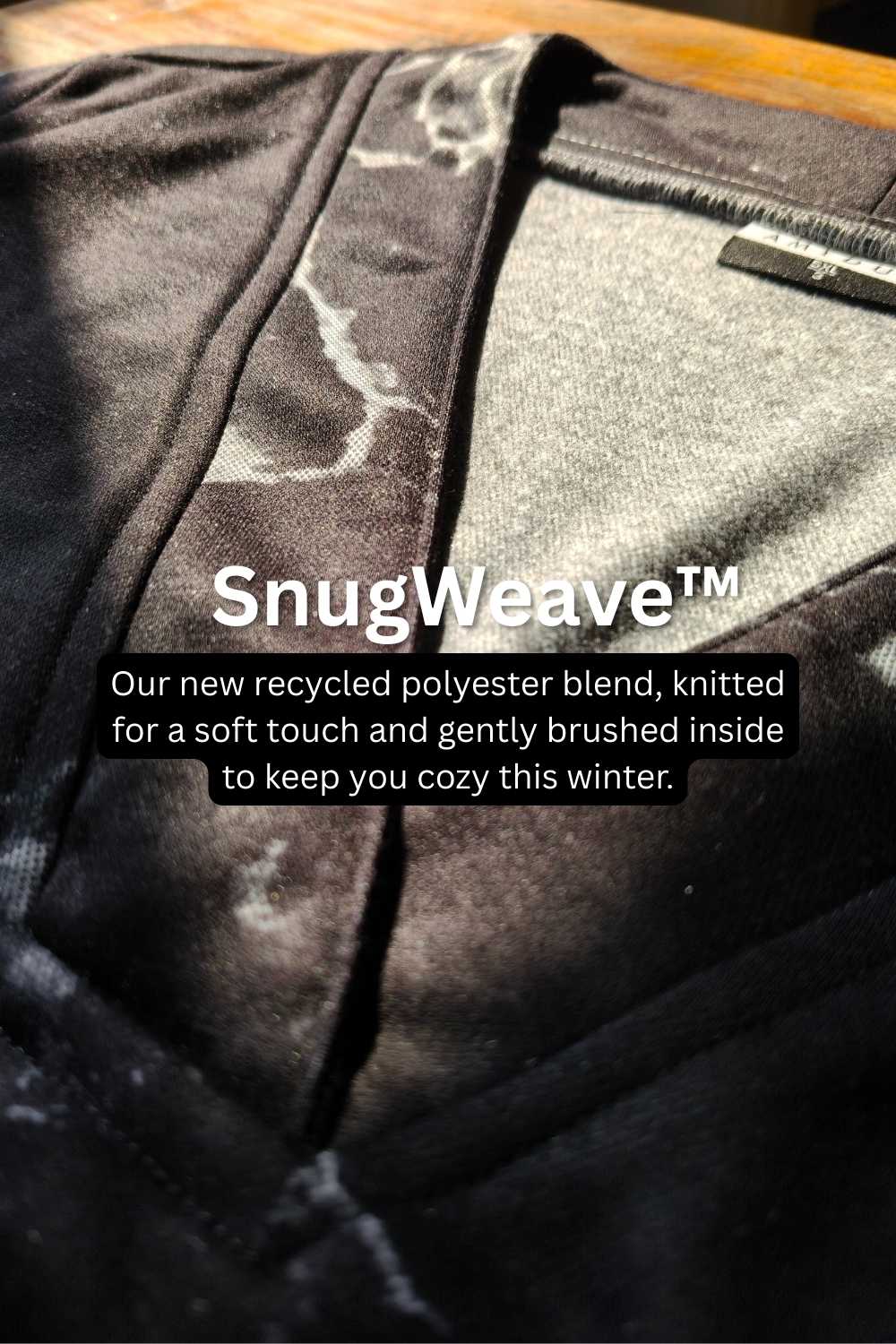 Plus Size Black SnugWeave™ Winter Top - V Neck