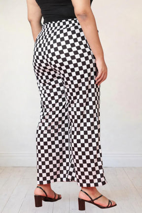 Plus Size Bold Face Checkered Coord Set