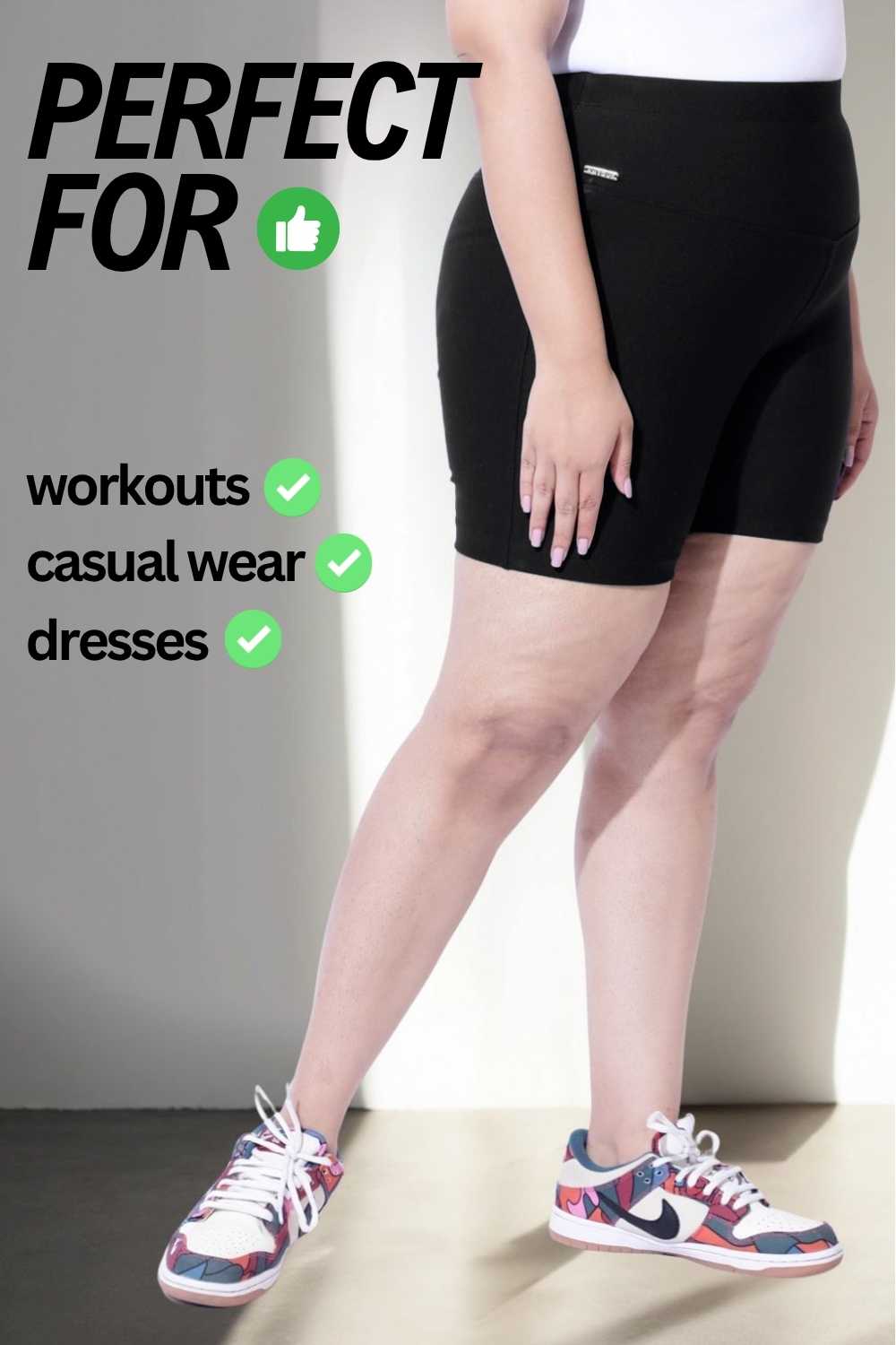 Plus Size Black Tummy Shaper Shorts