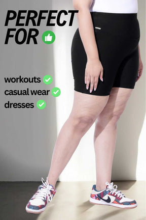 Plus Size Black Tummy Shaper Shorts