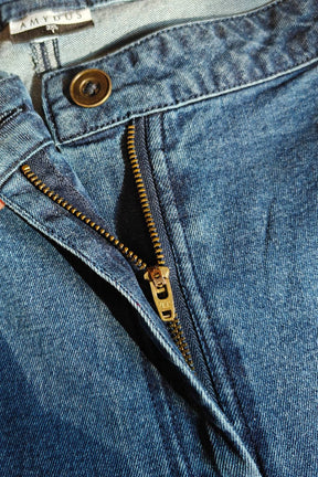 Plus Size Straight Fit Vintage Blue Jeans