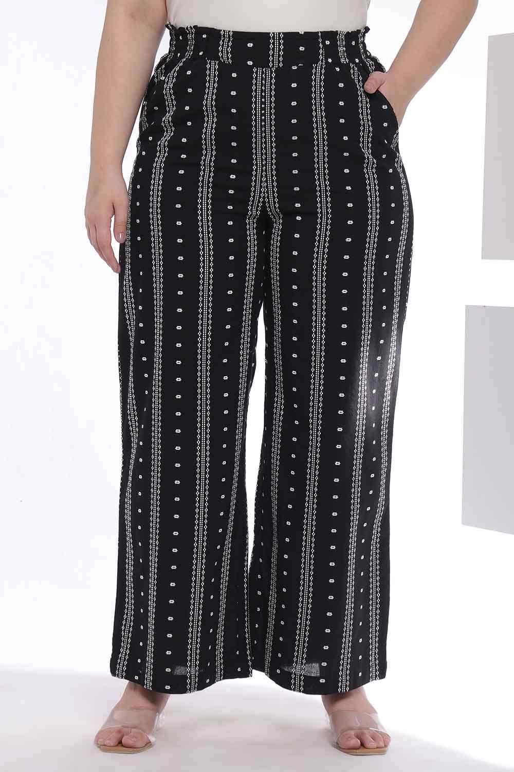 Plus Size Black Weave Work Shirt Coord Set