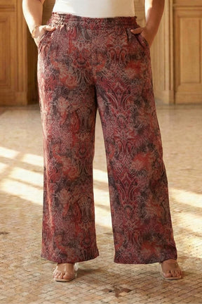 Plus Size Maroon Paisley SnugWeave™ Winter Kurta Coord Set