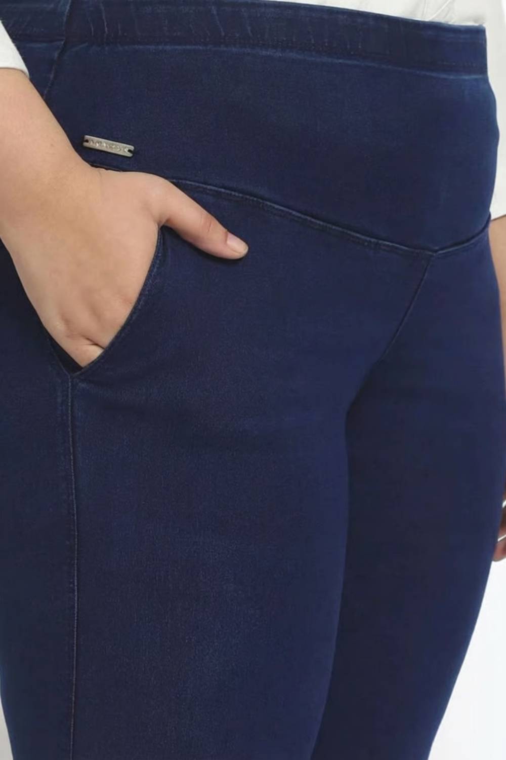 Plus Size Navy Blue Flare Jeans