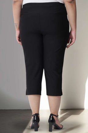 Black New Fit Tummy Tucker Crop Pants