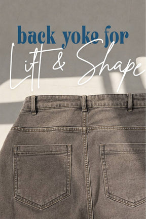 Plus Size Wide Leg Brown Jeans