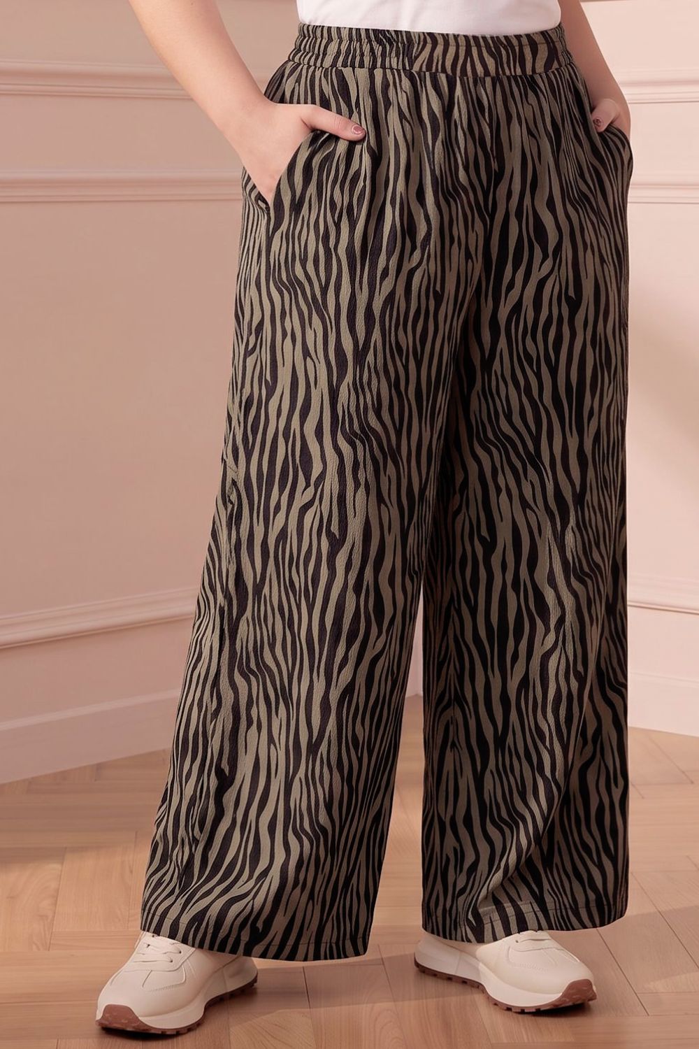 Plus Size Animal Print SnugWeave™ Winter Kurta Coord Set