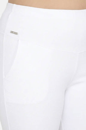White Tummy Tucker Crop Pants
