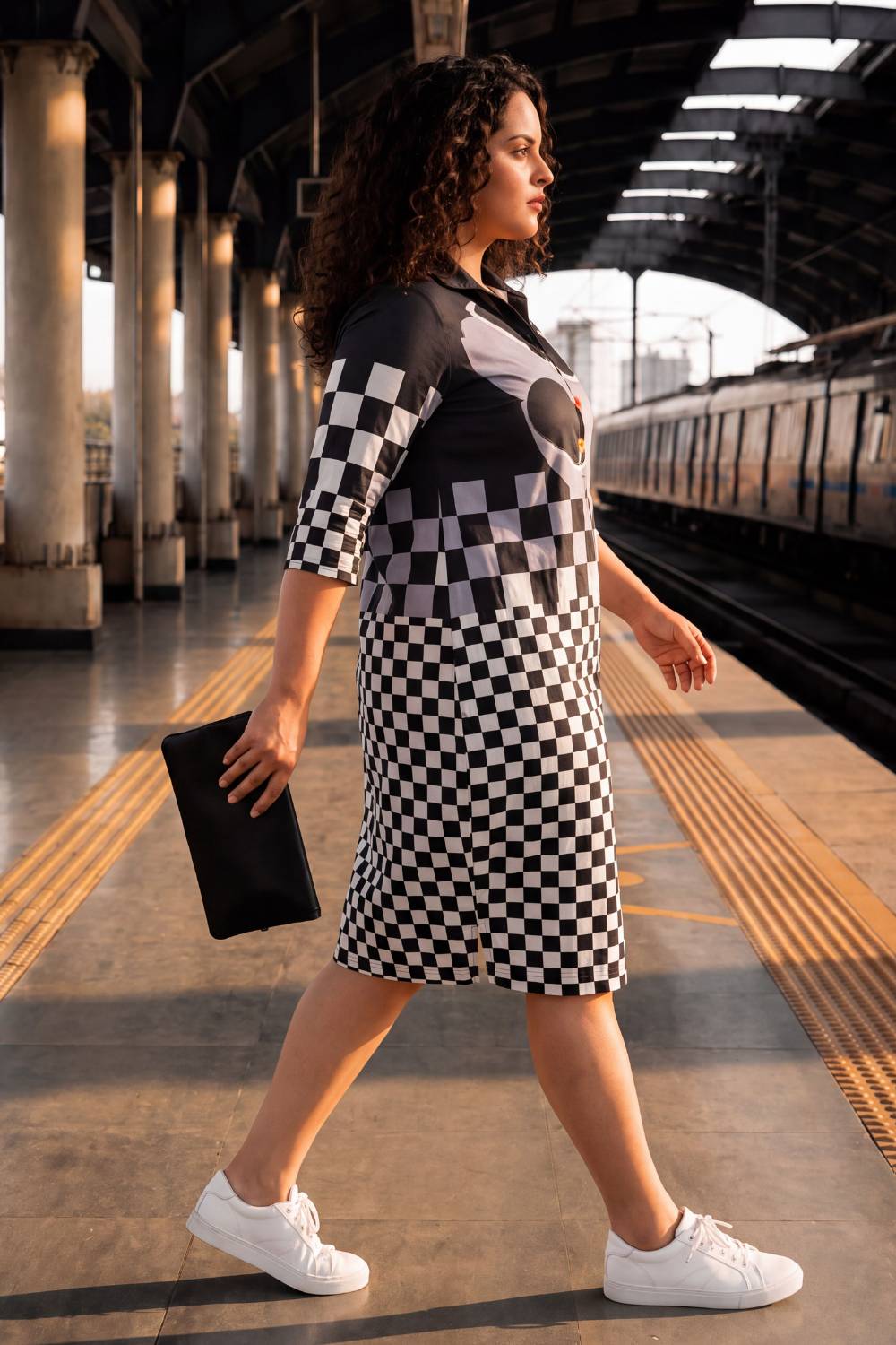 Plus Size Bold Face Shirt Dress