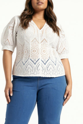 Plus Size Bermuda Blue Flare Jeans