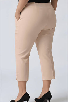 Cream New Fit Tummy Tucker Crop Pants