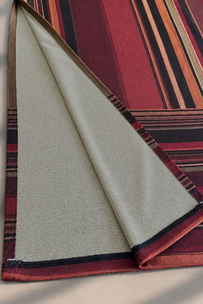 Plus Size Maroon Multistripe SnugWeave™  Kurta