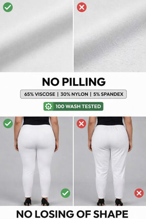 Plus Size High Waist White Jeggings