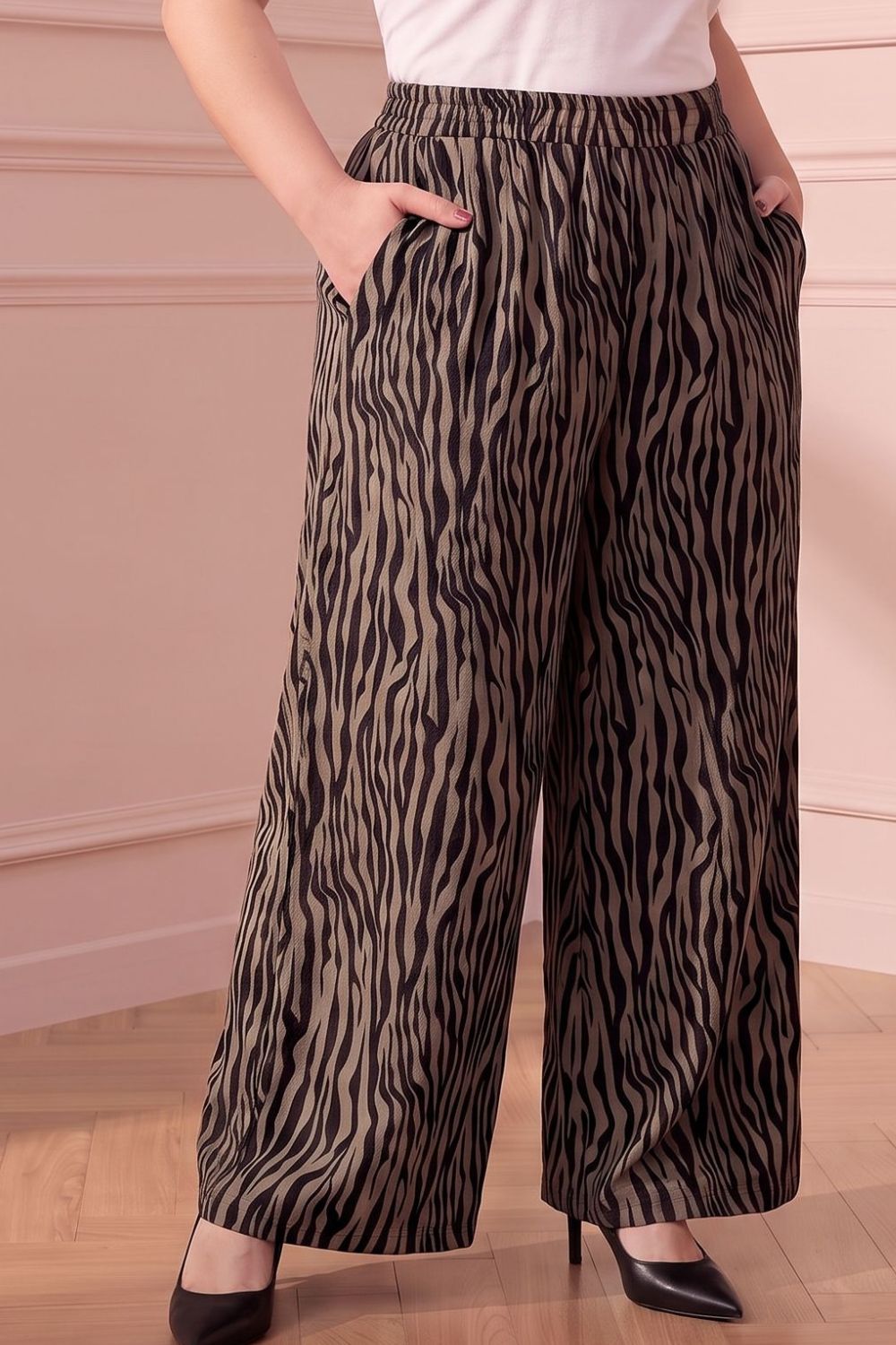 Plus Size Animal Print SnugWeave™ Winter Top Coord Set