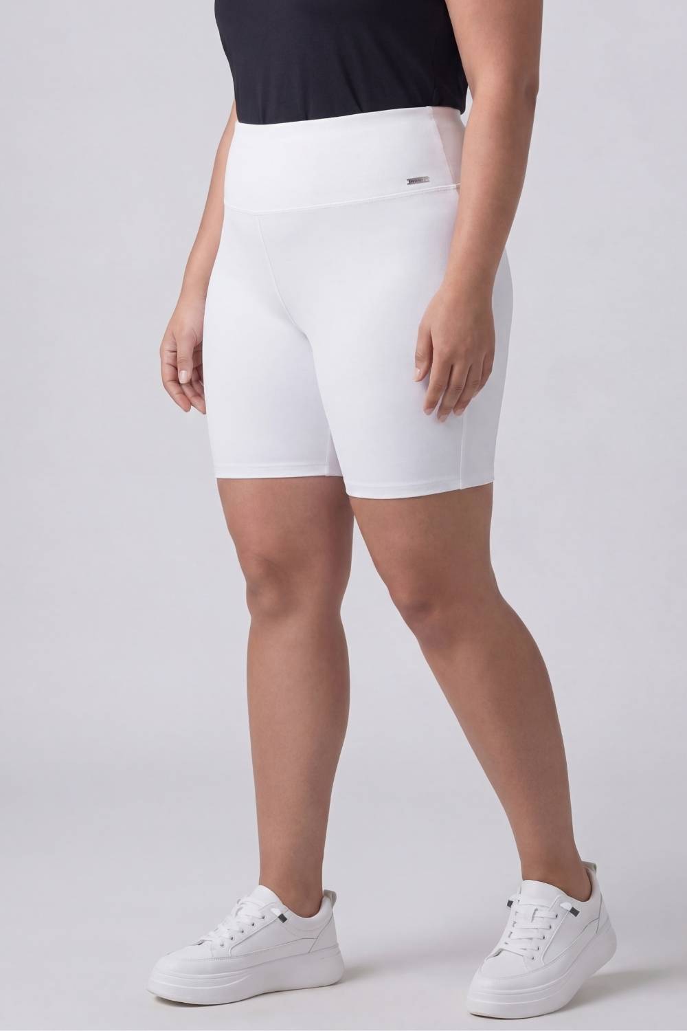 Comfortable Plus Size White Tummy Shaper Shorts