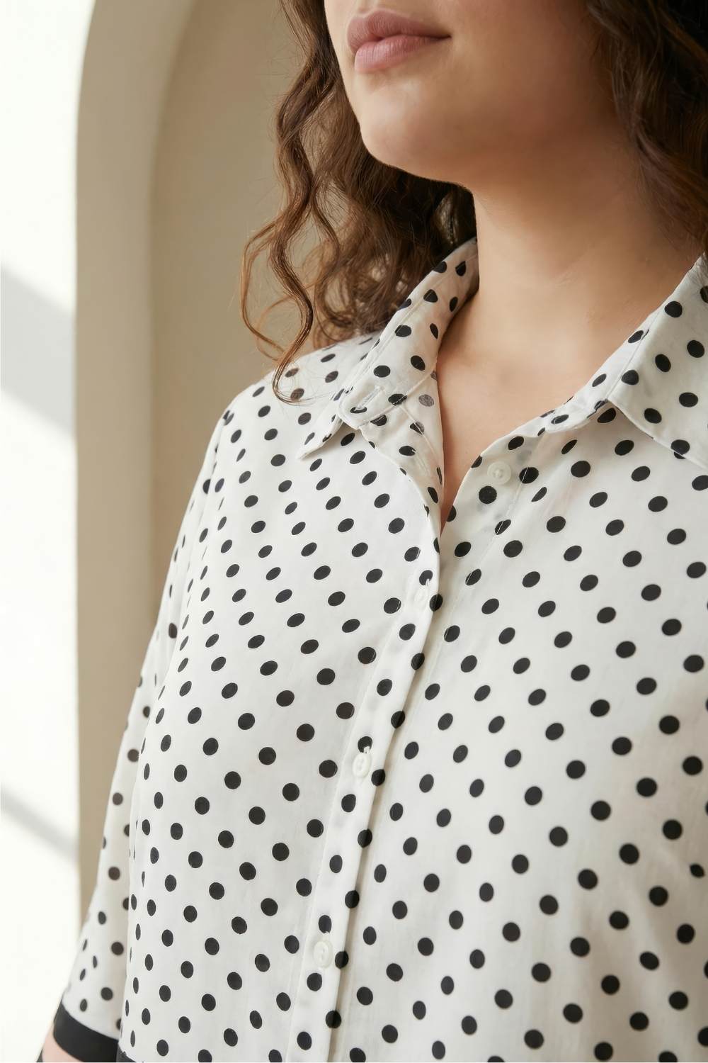 Black Luxe Polka Stripes Kurta Cum Shrug