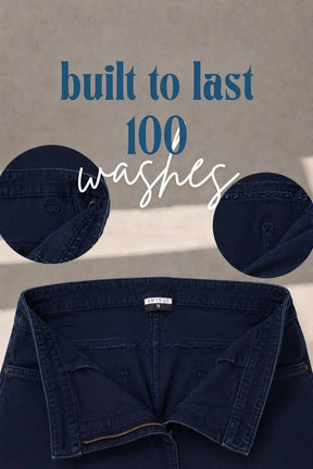 Plus Size Straight Fit Deep Navy Blue Jeans
