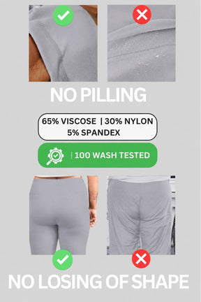 Plus Size English Grey Tummy Shaper Straight Fit Pants